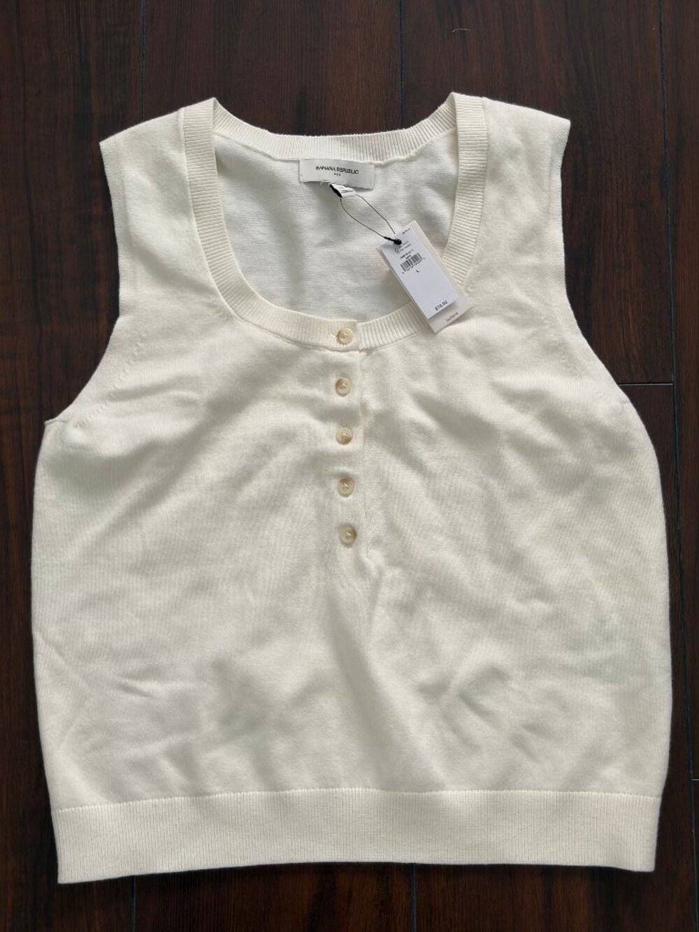 NWT Banana Republic Factory Henley Sweater Tank Size Large